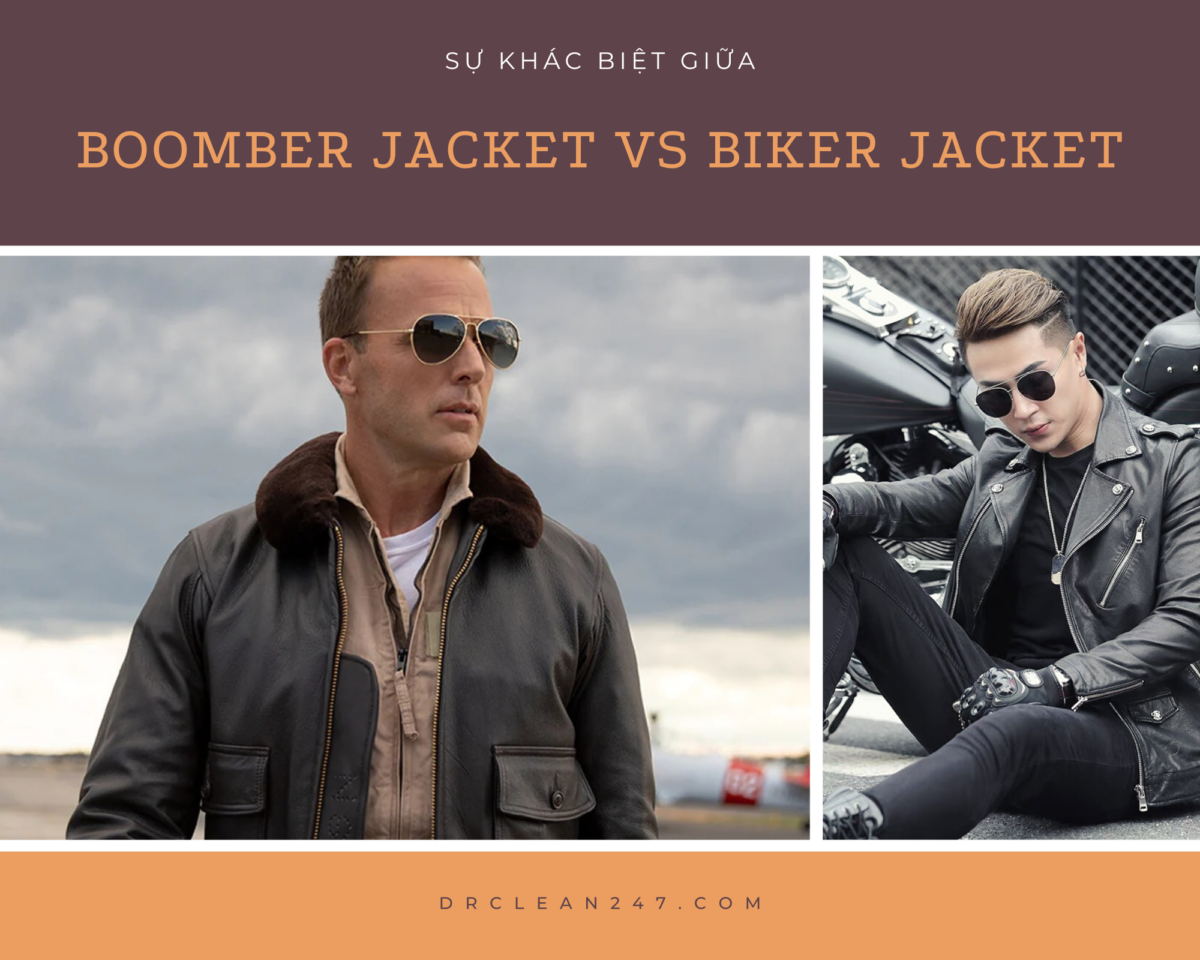 sự khác biệt giữa áo khoác da boober jacket và áo khoác da biker jacket