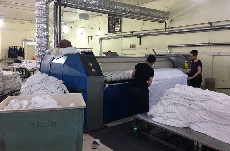 máy là ga công nghiệp flat work ironer