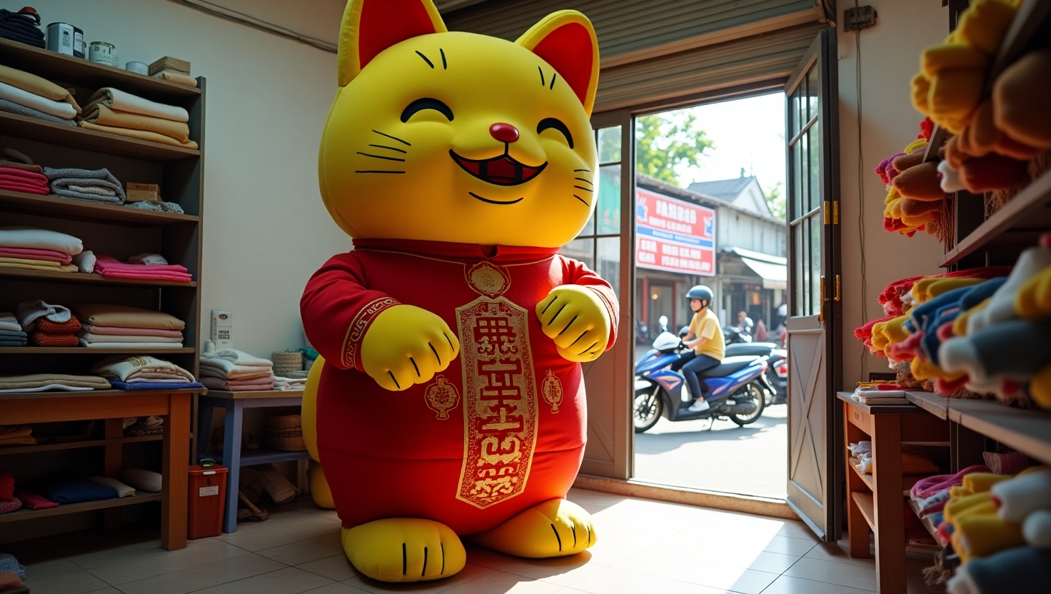 meo_than_tai_giat_mascot_chuyen_nghiep