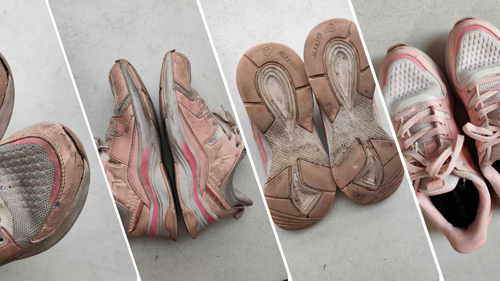 đôi giày bitis sau trước và sau khi được giặt tại tiệm giặt giày 7.2ha vĩnh phúc